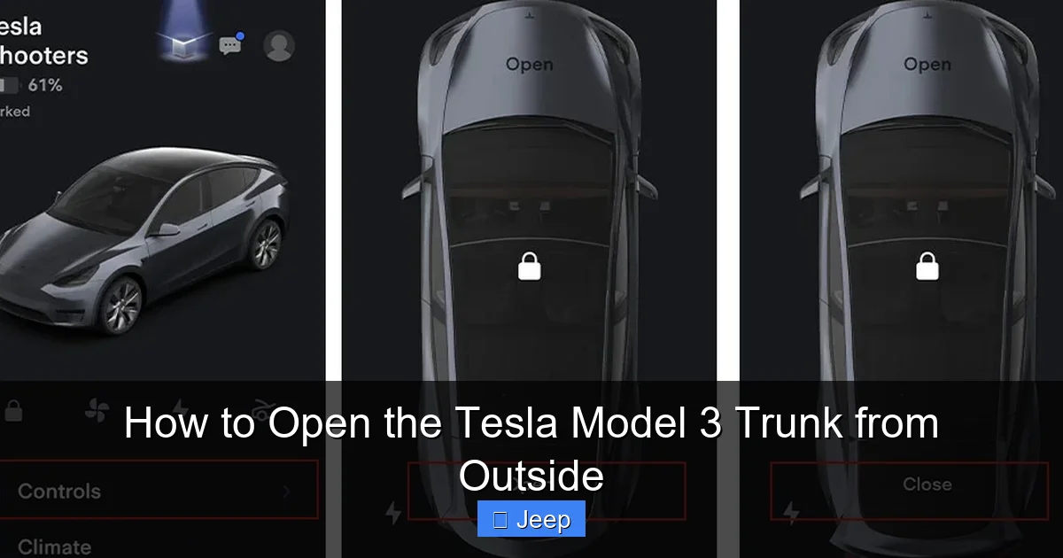 How to Open the Tesla Model 3 Trunk from Outside