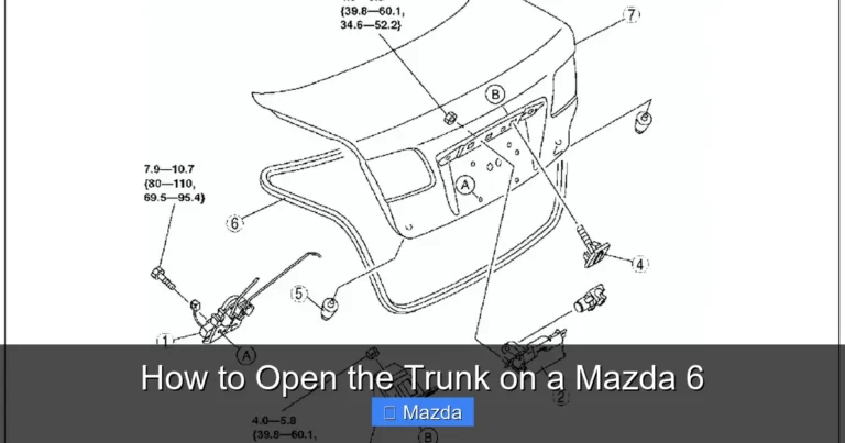 How to Open the Trunk on a Mazda 6