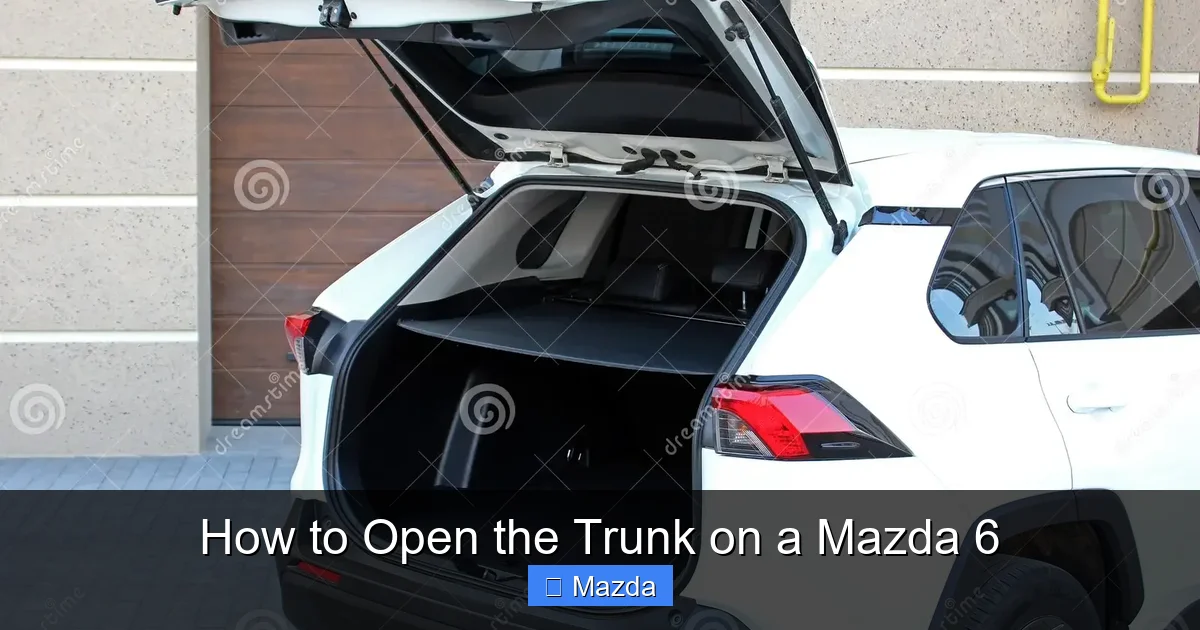How to Open the Trunk on a Mazda 6