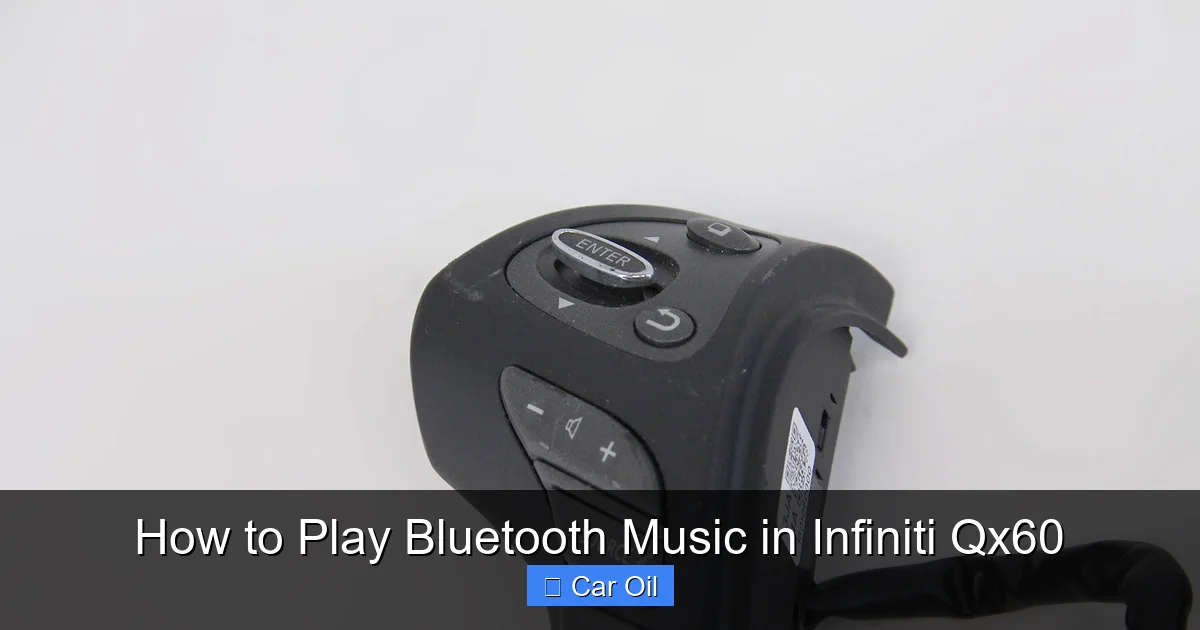 How to Play Bluetooth Music in Infiniti Qx60