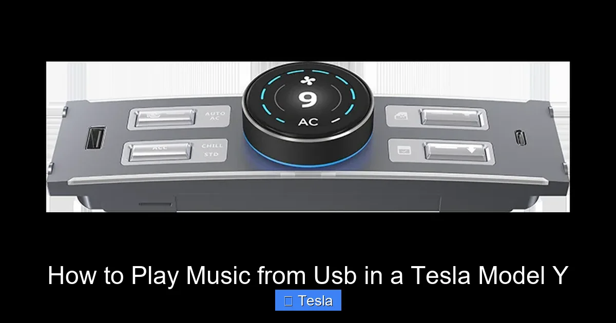 How to Play Music from Usb in a Tesla Model Y