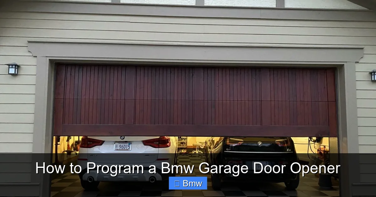 How to Program a Bmw Garage Door Opener