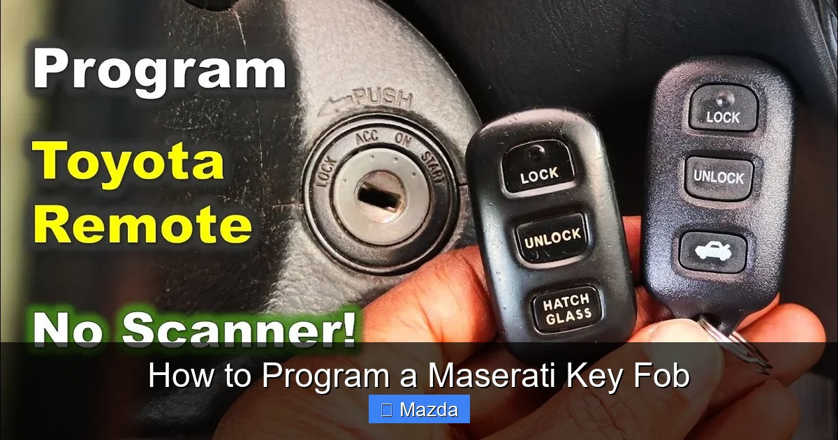 How to Program a Maserati Key Fob