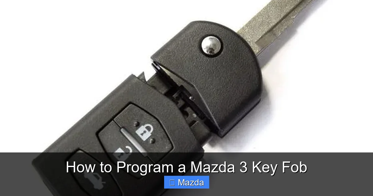 How to Program a Mazda 3 Key Fob