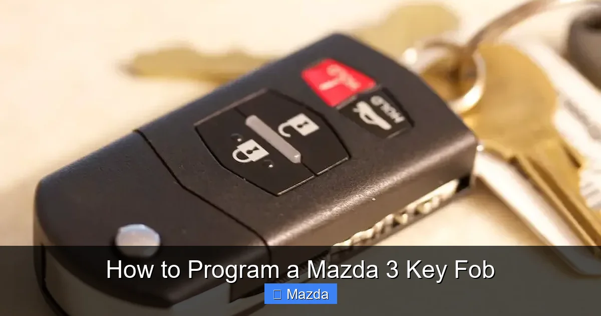 How to Program a Mazda 3 Key Fob