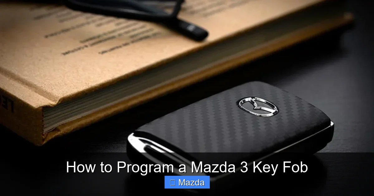 How to Program a Mazda 3 Key Fob