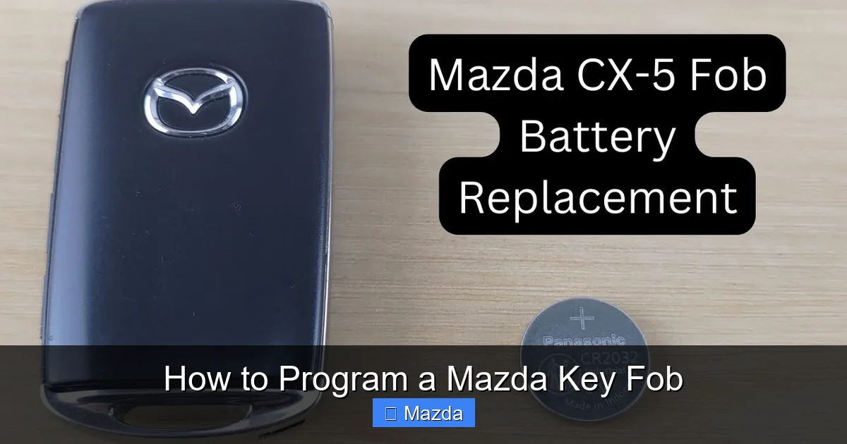 How to Program a Mazda Key Fob