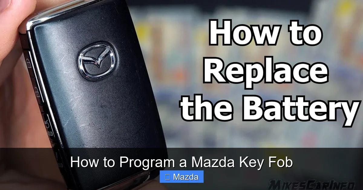 How to Program a Mazda Key Fob