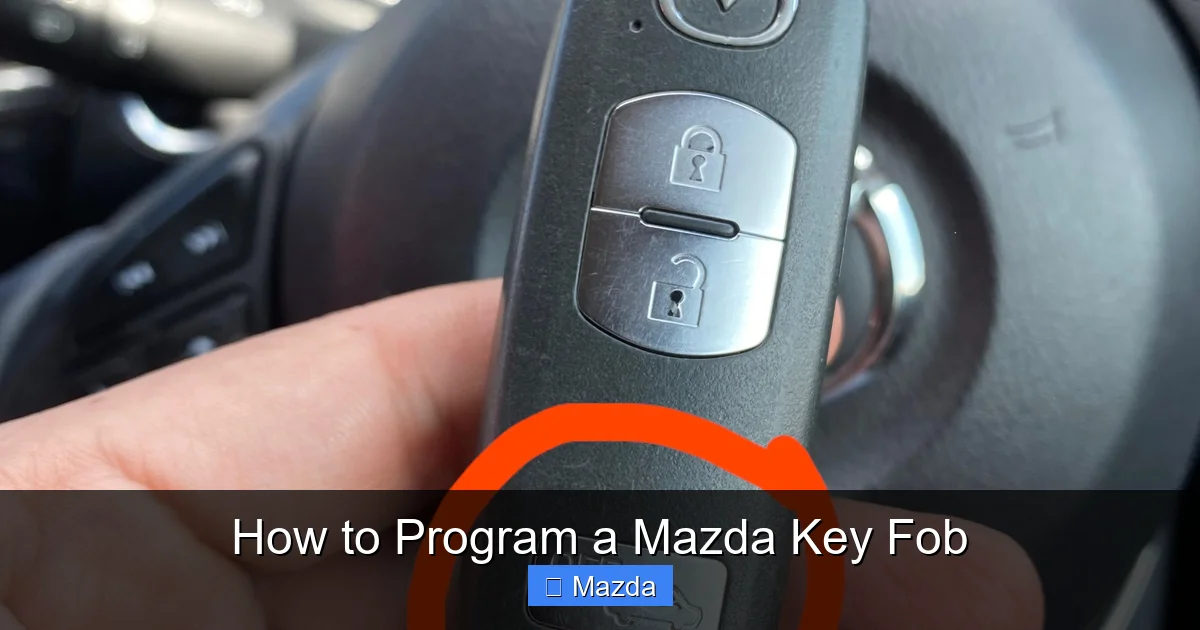 How to Program a Mazda Key Fob