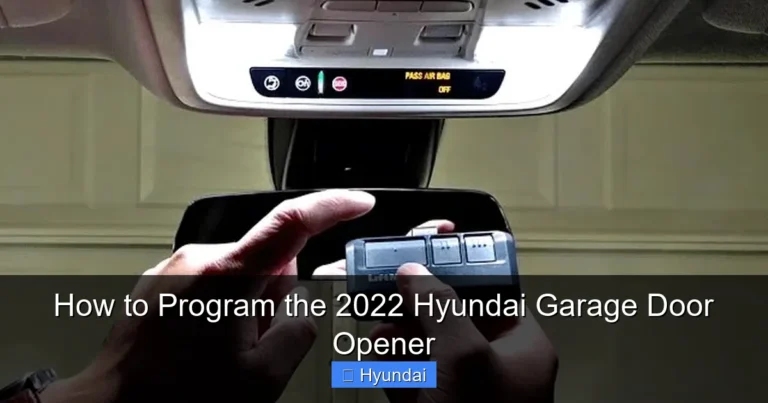 How to Program the 2022 Hyundai Garage Door Opener