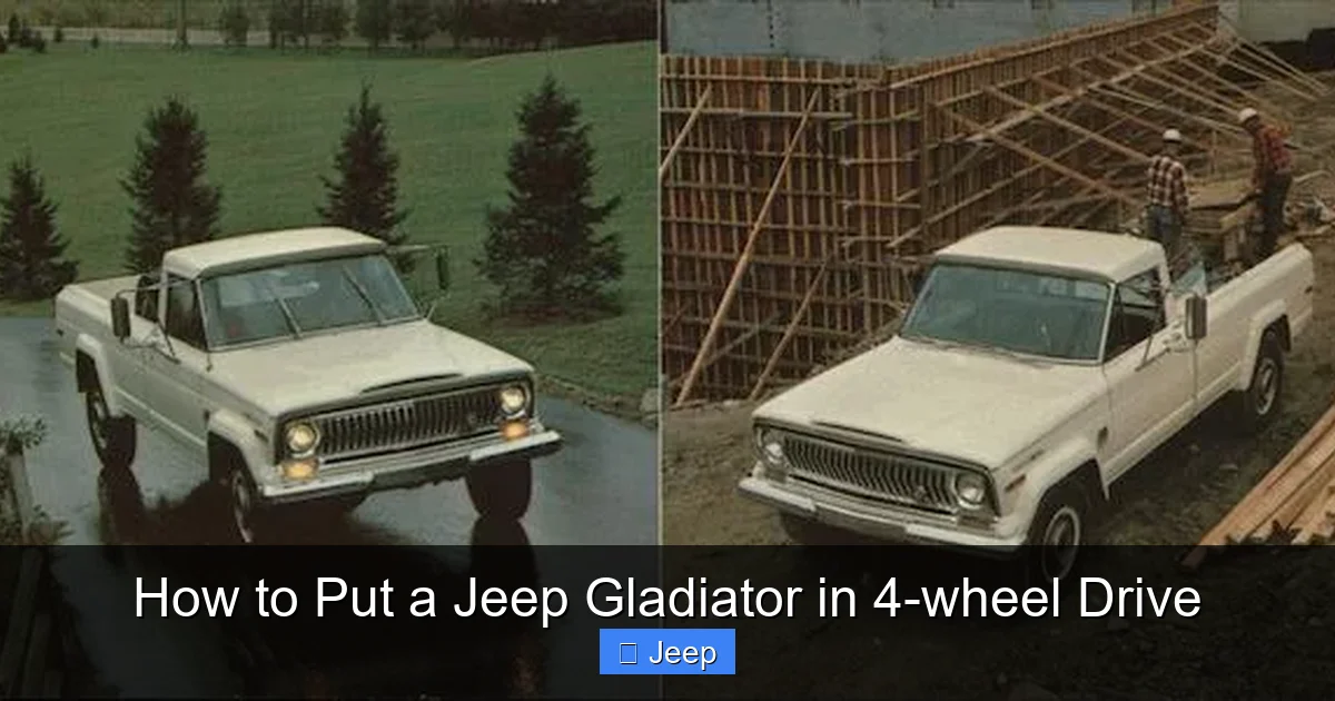 How to Put a Jeep Gladiator in 4-wheel Drive