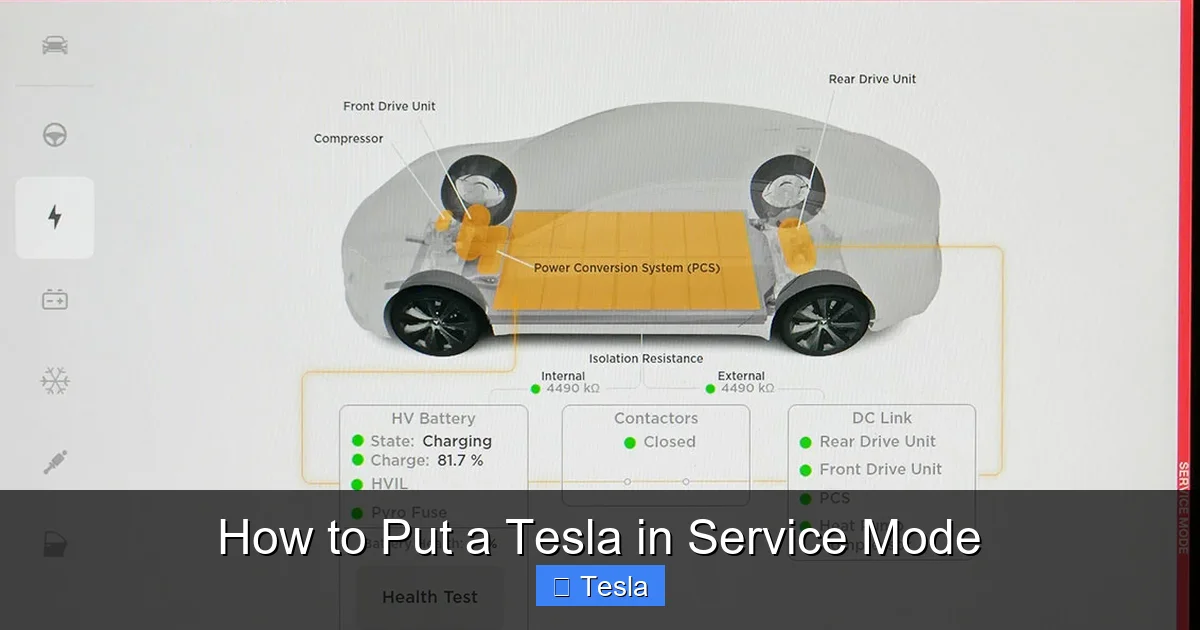 How to Put a Tesla in Service Mode