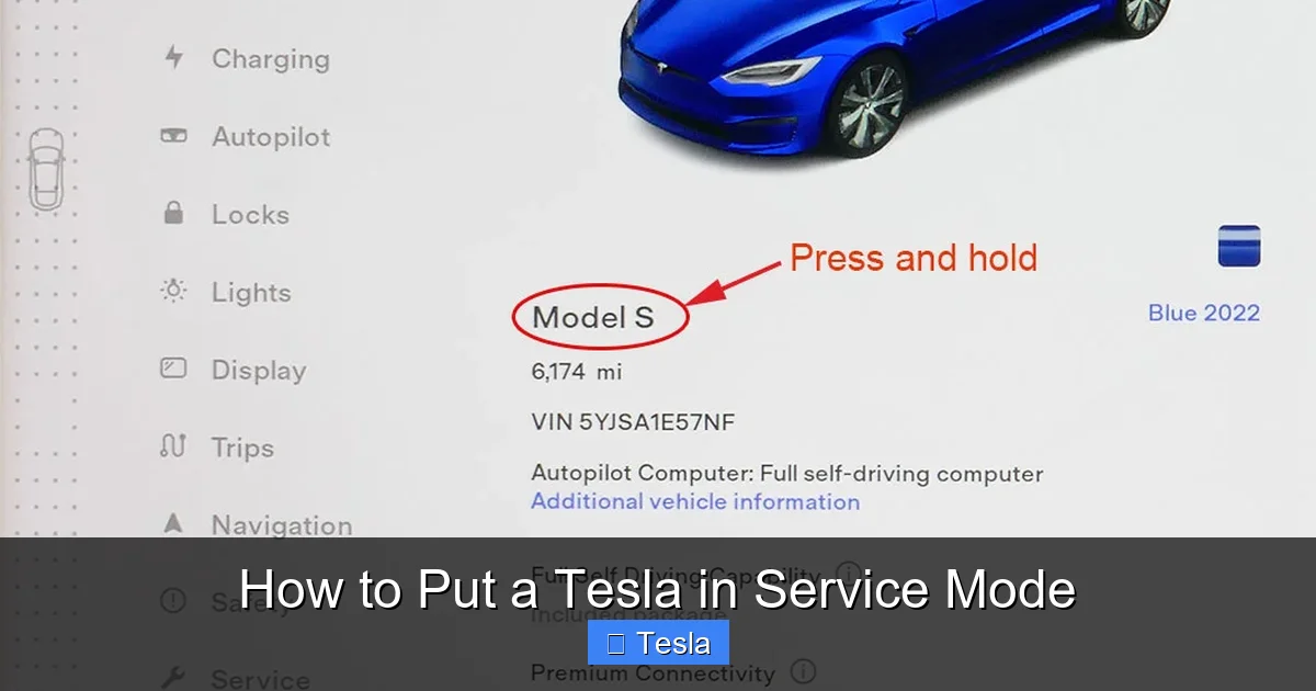 How to Put a Tesla in Service Mode