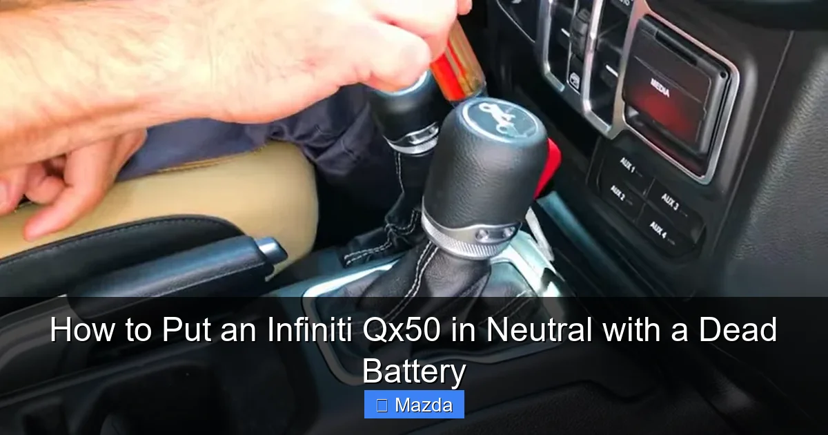 How to Put an Infiniti Qx50 in Neutral with a Dead Battery