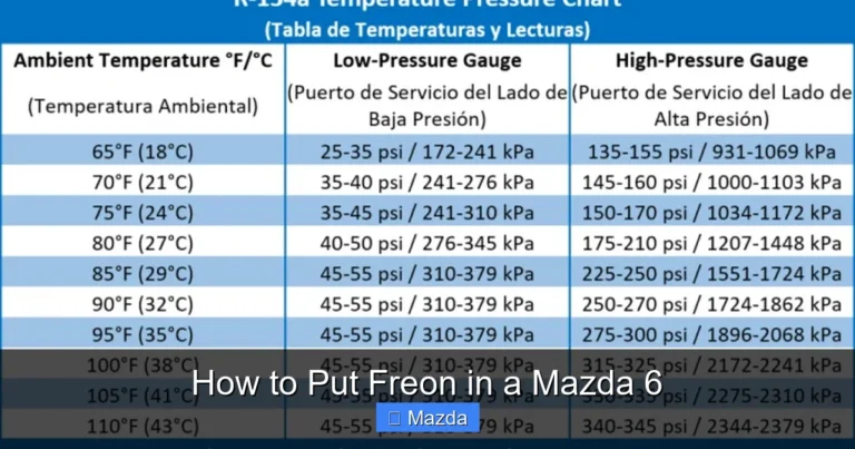How to Put Freon in a Mazda 6