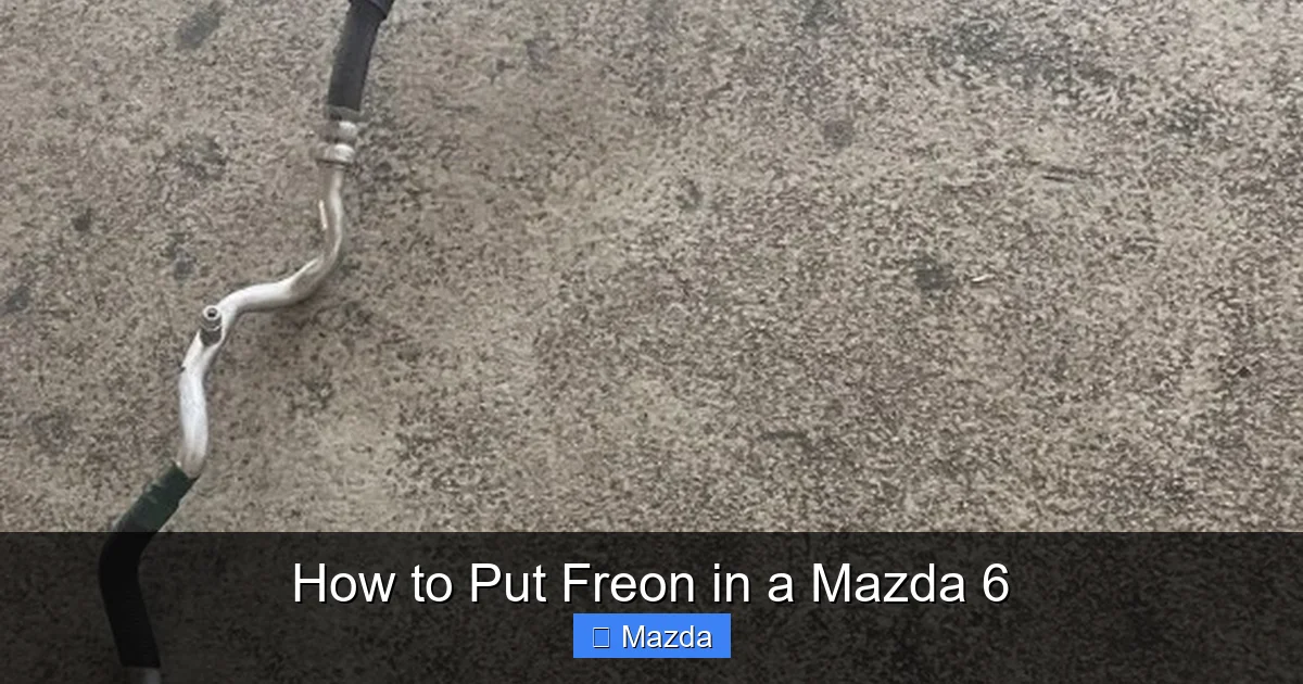 How to Put Freon in a Mazda 6