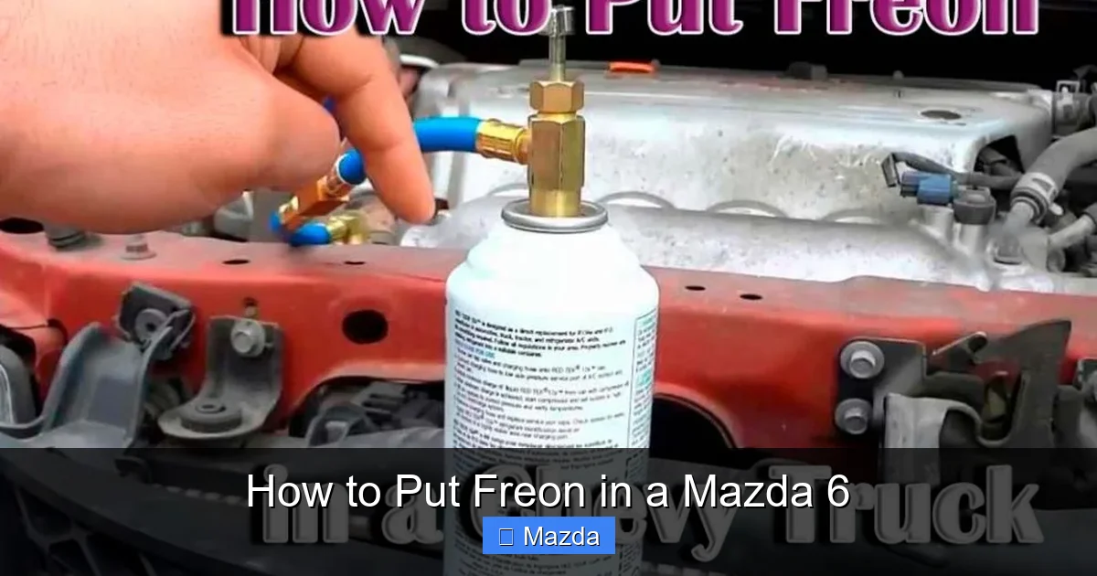 How to Put Freon in a Mazda 6
