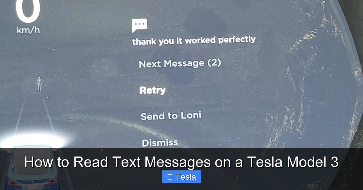 How to Read Text Messages on a Tesla Model 3