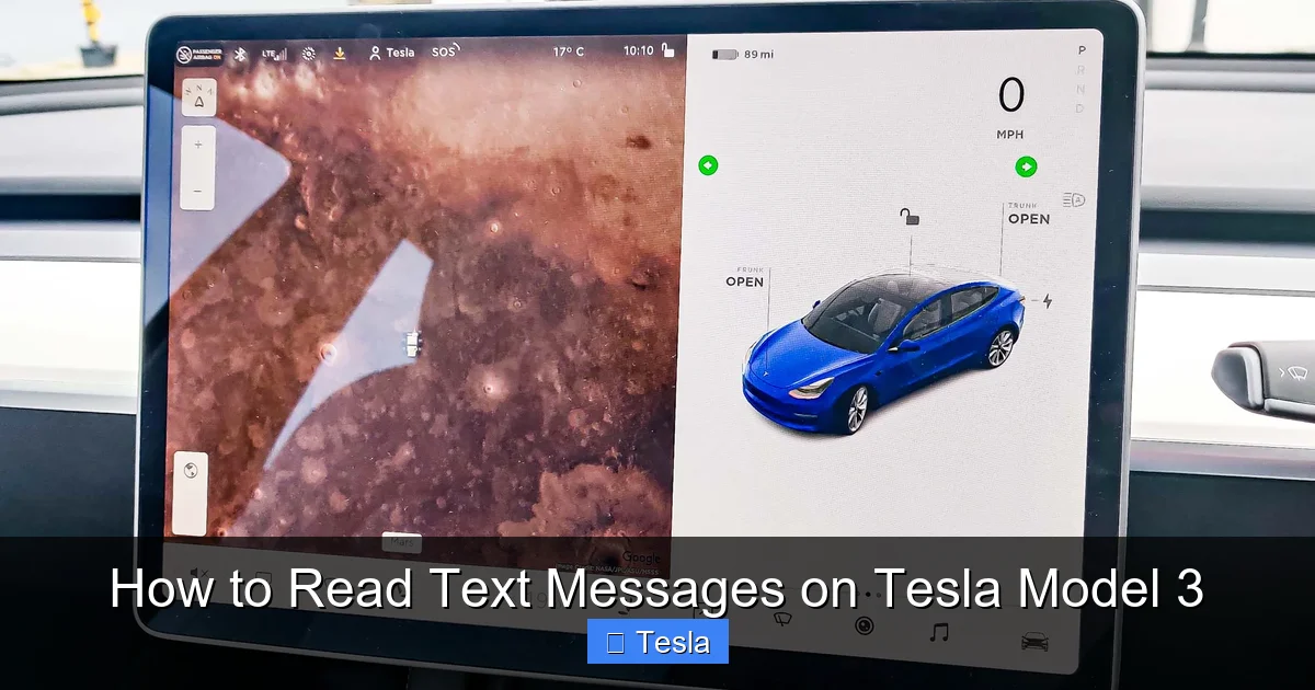How to Read Text Messages on Tesla Model 3