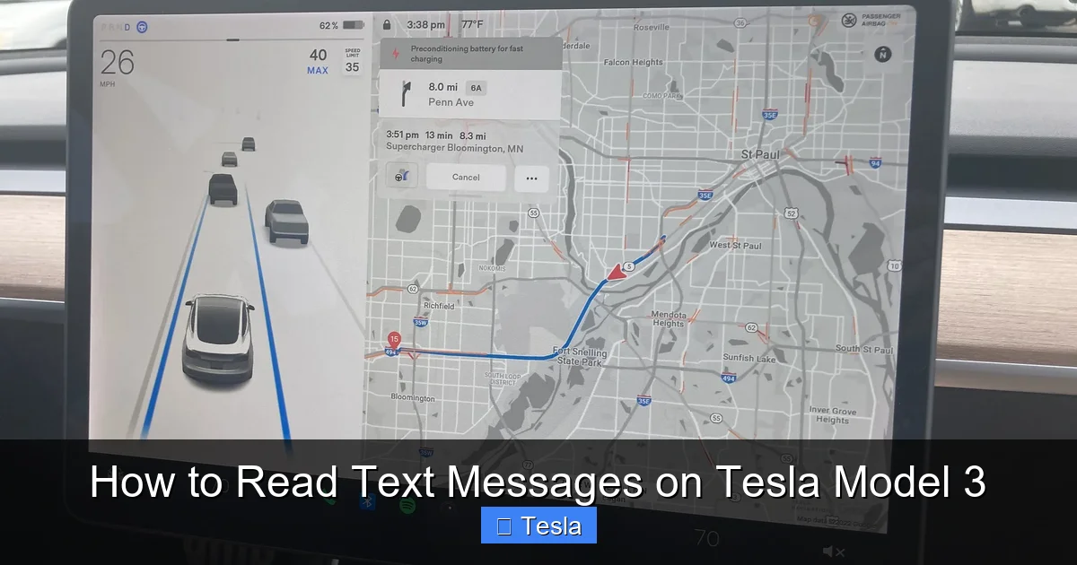 How to Read Text Messages on Tesla Model 3