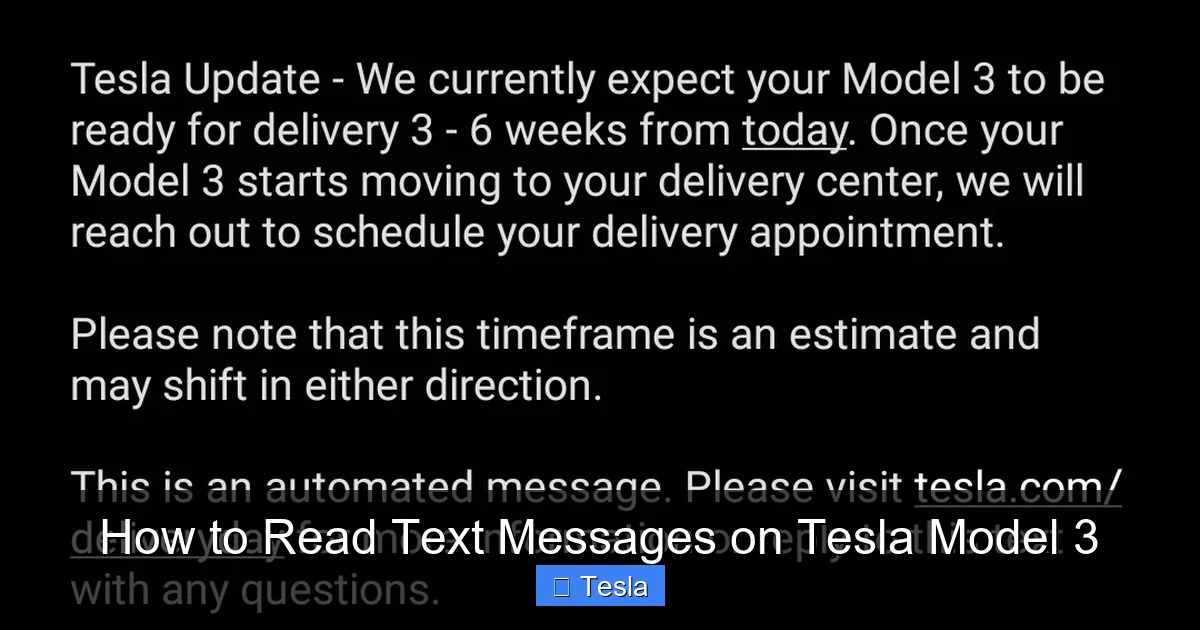 How to Read Text Messages on Tesla Model 3