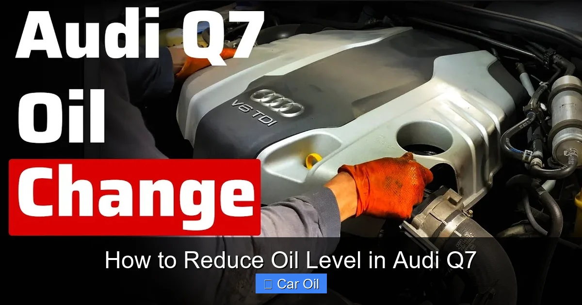 How to Reduce Oil Level in Audi Q7