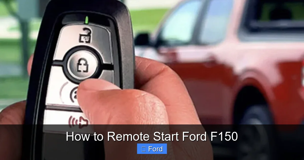 How to Remote Start Ford F150