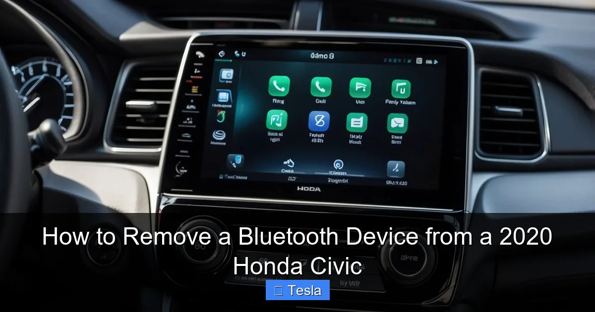 How to Remove a Bluetooth Device from a 2020 Honda Civic