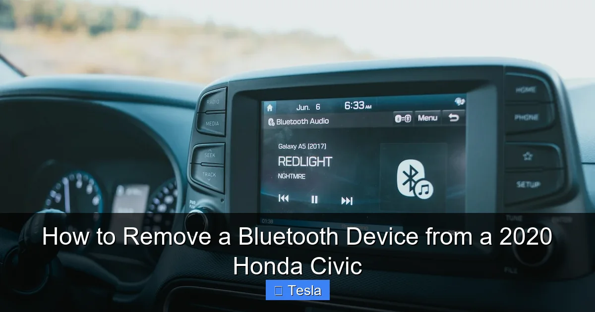 How to Remove a Bluetooth Device from a 2020 Honda Civic