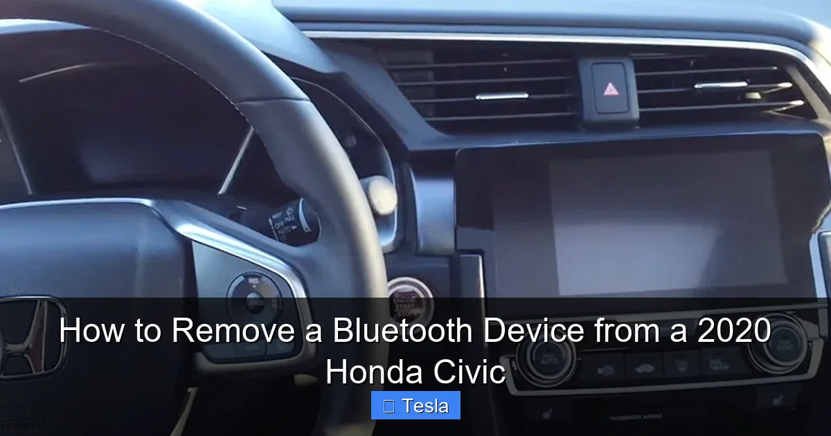 How to Remove a Bluetooth Device from a 2020 Honda Civic