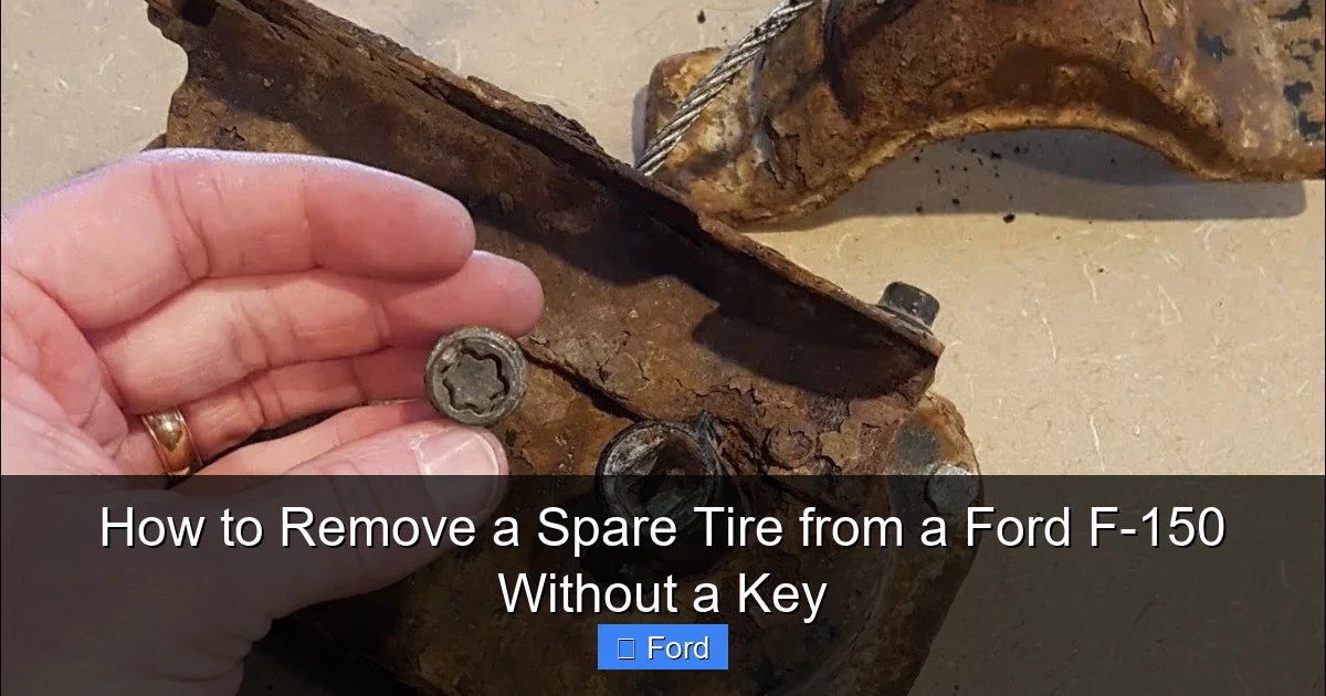 How to Remove a Spare Tire from a Ford F-150 Without a Key