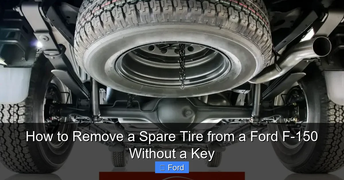 How to Remove a Spare Tire from a Ford F-150 Without a Key