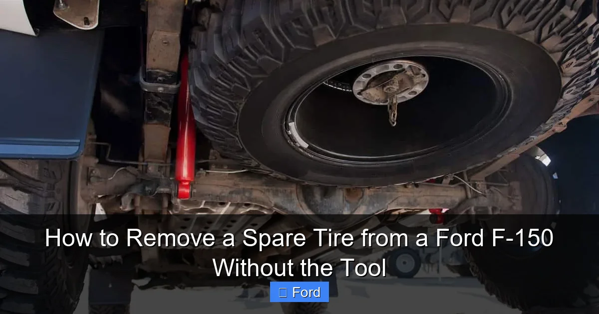 How to Remove a Spare Tire from a Ford F-150 Without the Tool