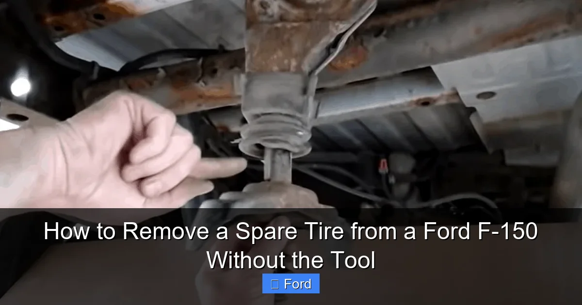 How to Remove a Spare Tire from a Ford F-150 Without the Tool