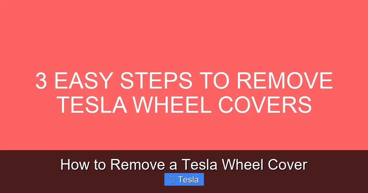 How to Remove a Tesla Wheel Cover