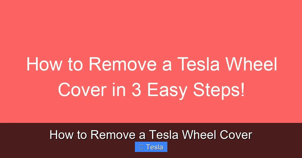 How to Remove a Tesla Wheel Cover