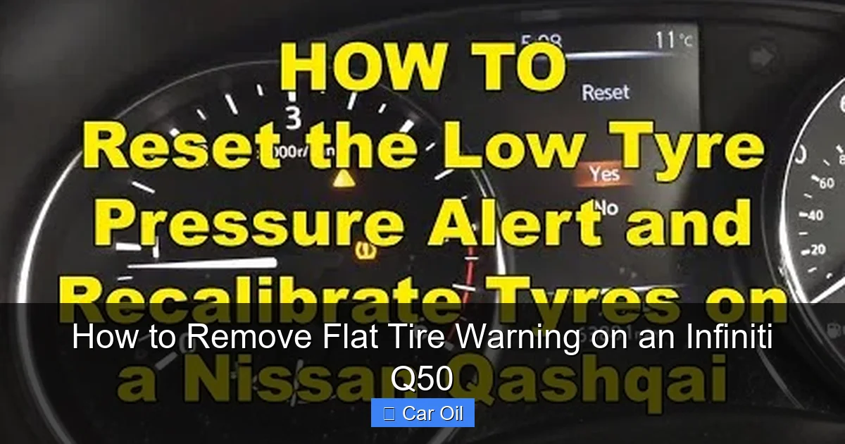 How to Remove Flat Tire Warning on an Infiniti Q50