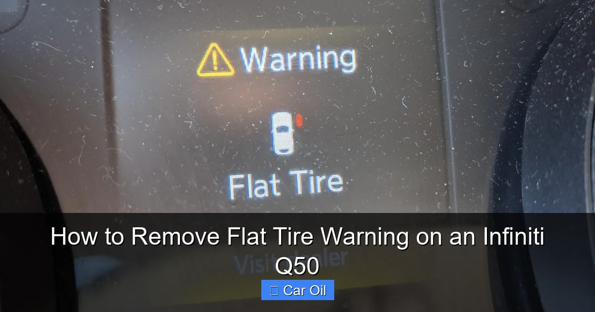 How to Remove Flat Tire Warning on an Infiniti Q50