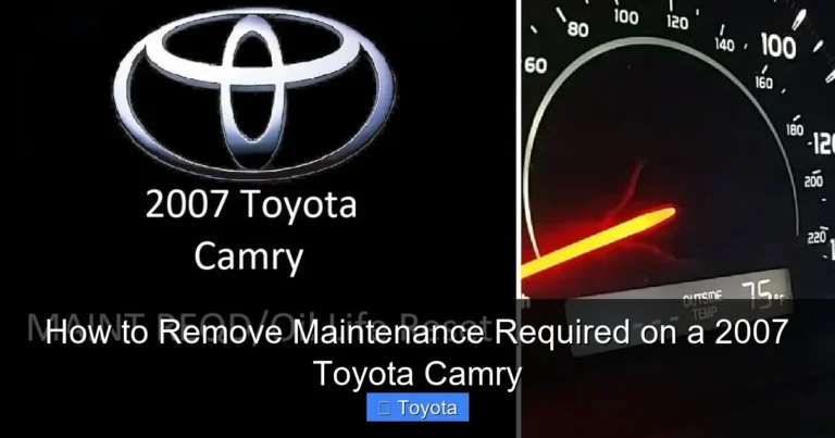 How to Remove Maintenance Required on a 2007 Toyota Camry