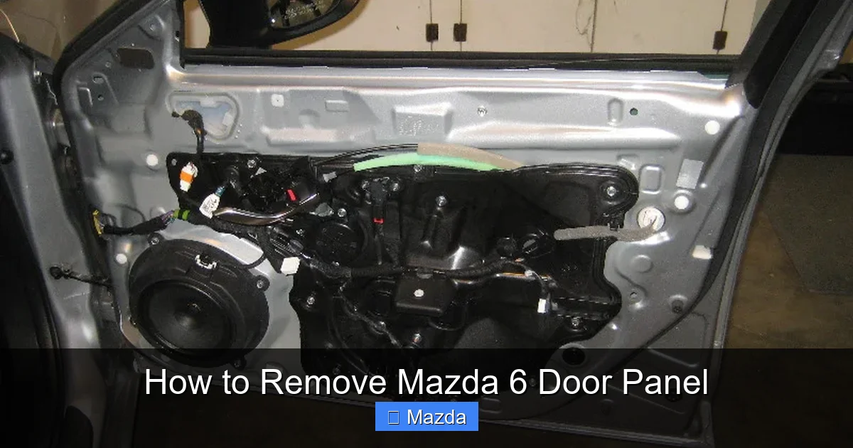 How to Remove Mazda 6 Door Panel