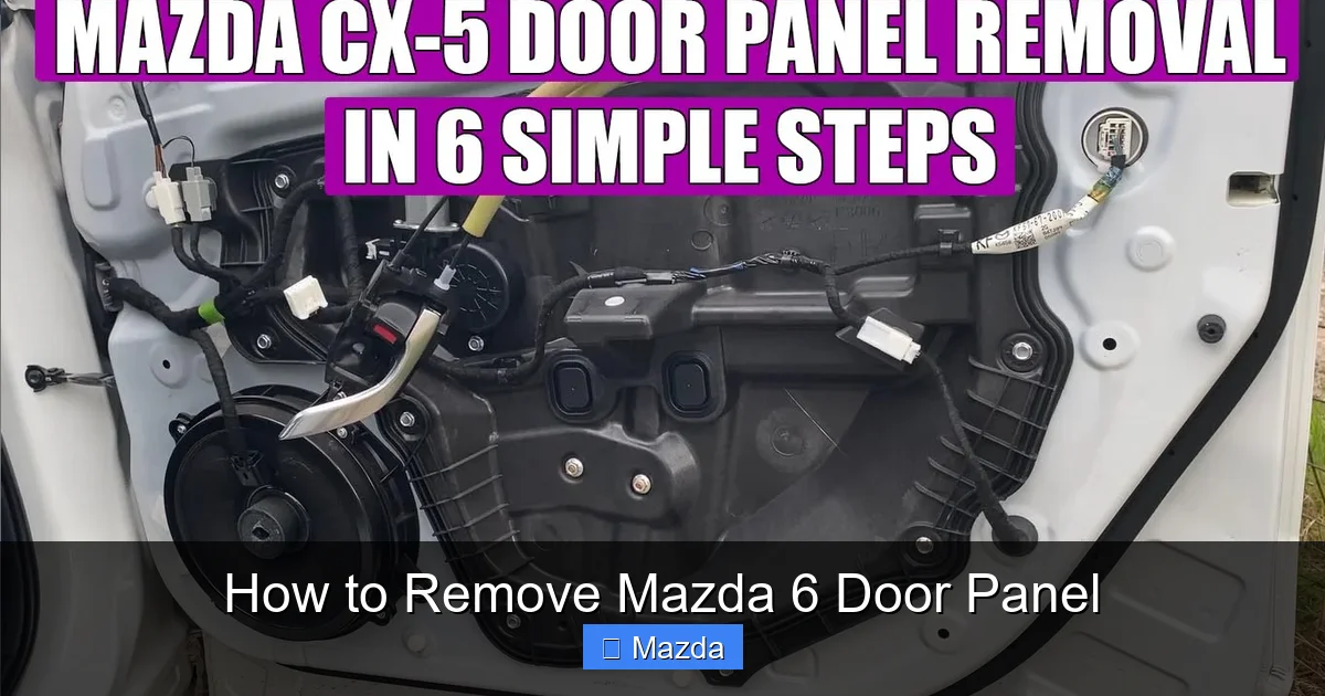 How to Remove Mazda 6 Door Panel