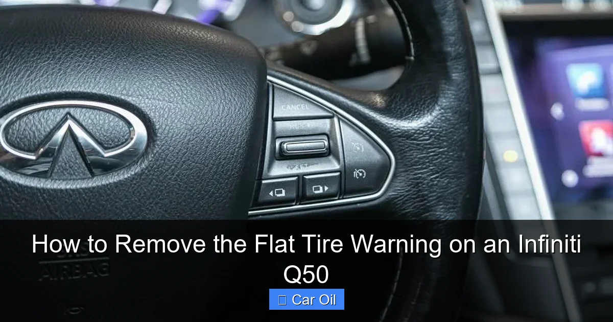 How to Remove the Flat Tire Warning on an Infiniti Q50