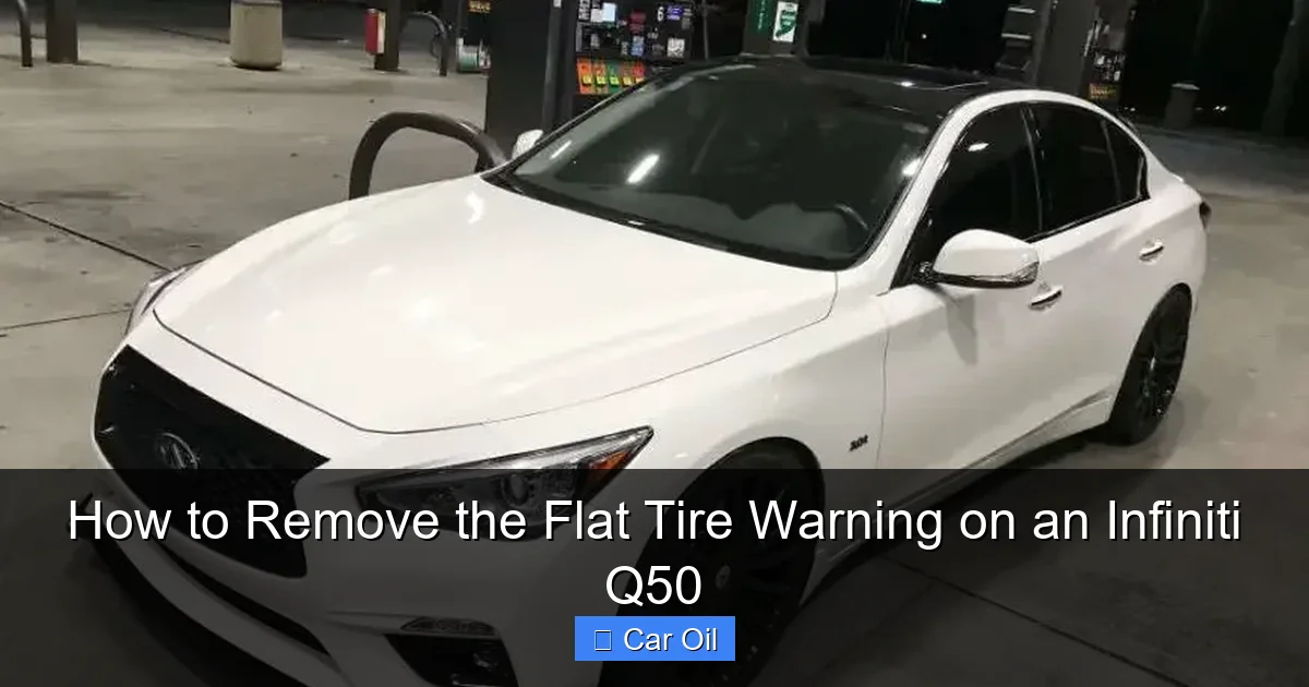 How to Remove the Flat Tire Warning on an Infiniti Q50