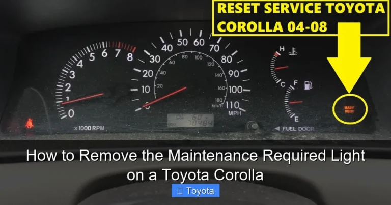 How to Remove the Maintenance Required Light on a Toyota Corolla