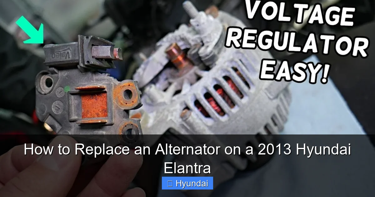 How to Replace an Alternator on a 2013 Hyundai Elantra