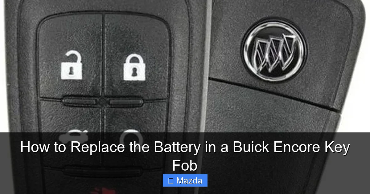 How to Replace the Battery in a Buick Encore Key Fob