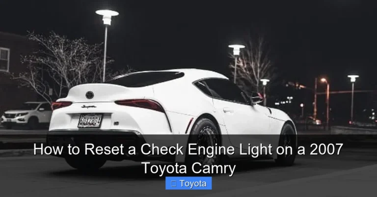 How to Reset a Check Engine Light on a 2007 Toyota Camry