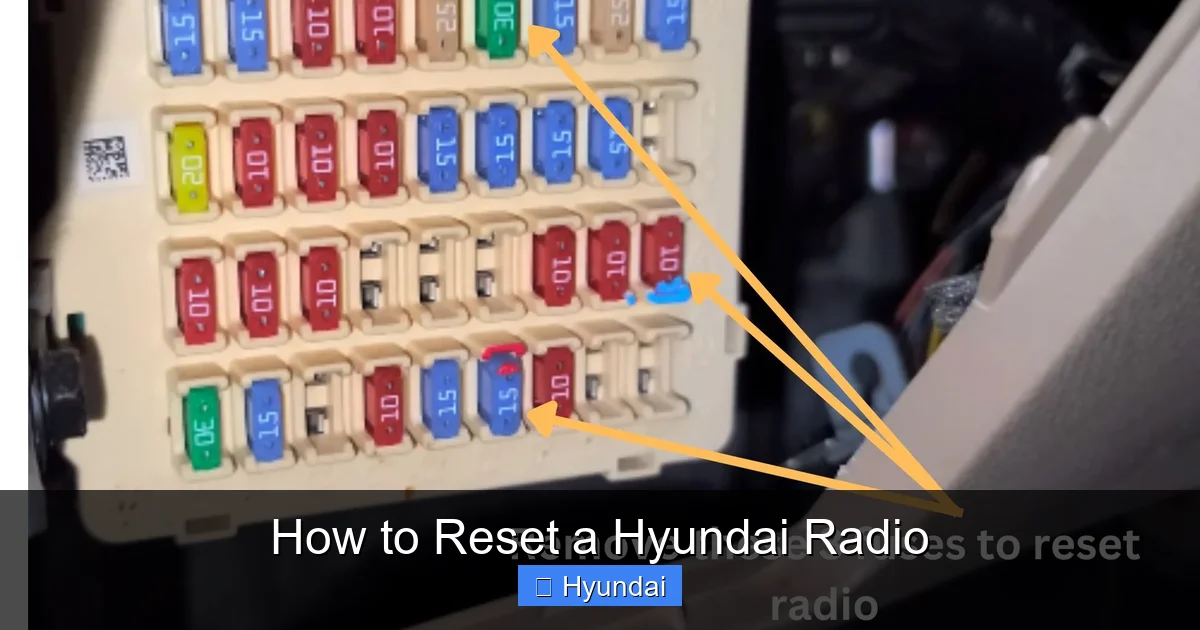 How to Reset a Hyundai Radio