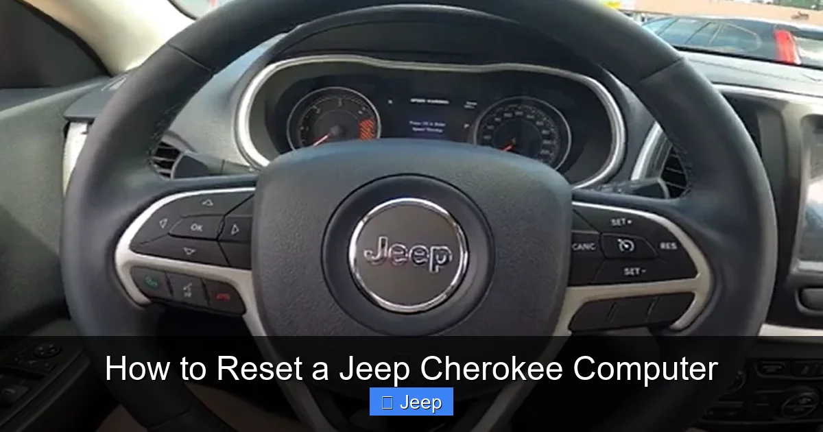 How to Reset a Jeep Cherokee Computer