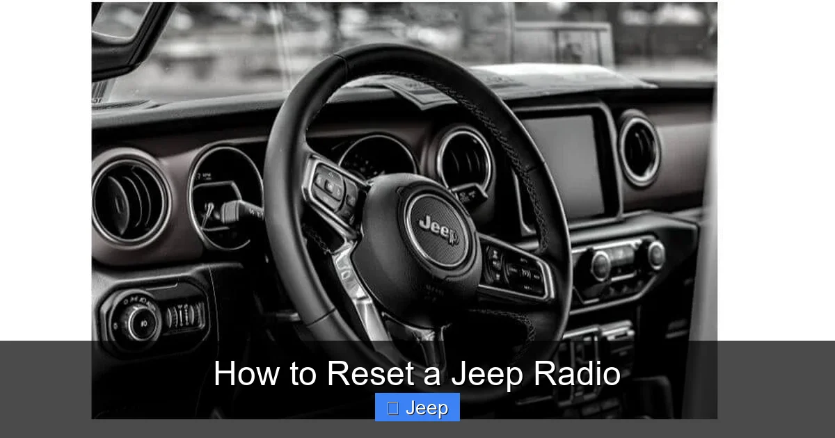 How to Reset a Jeep Radio